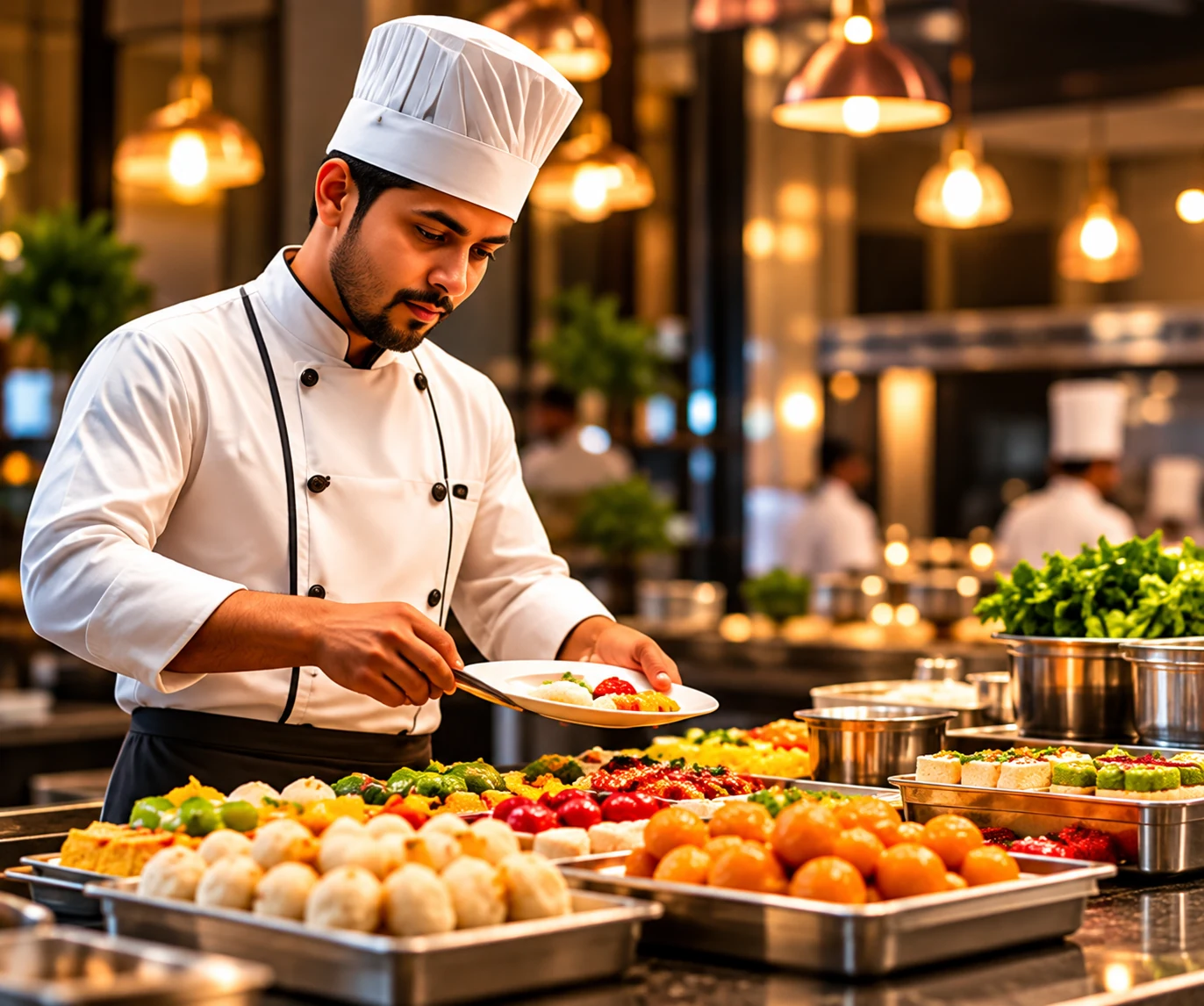 Chef preparing food