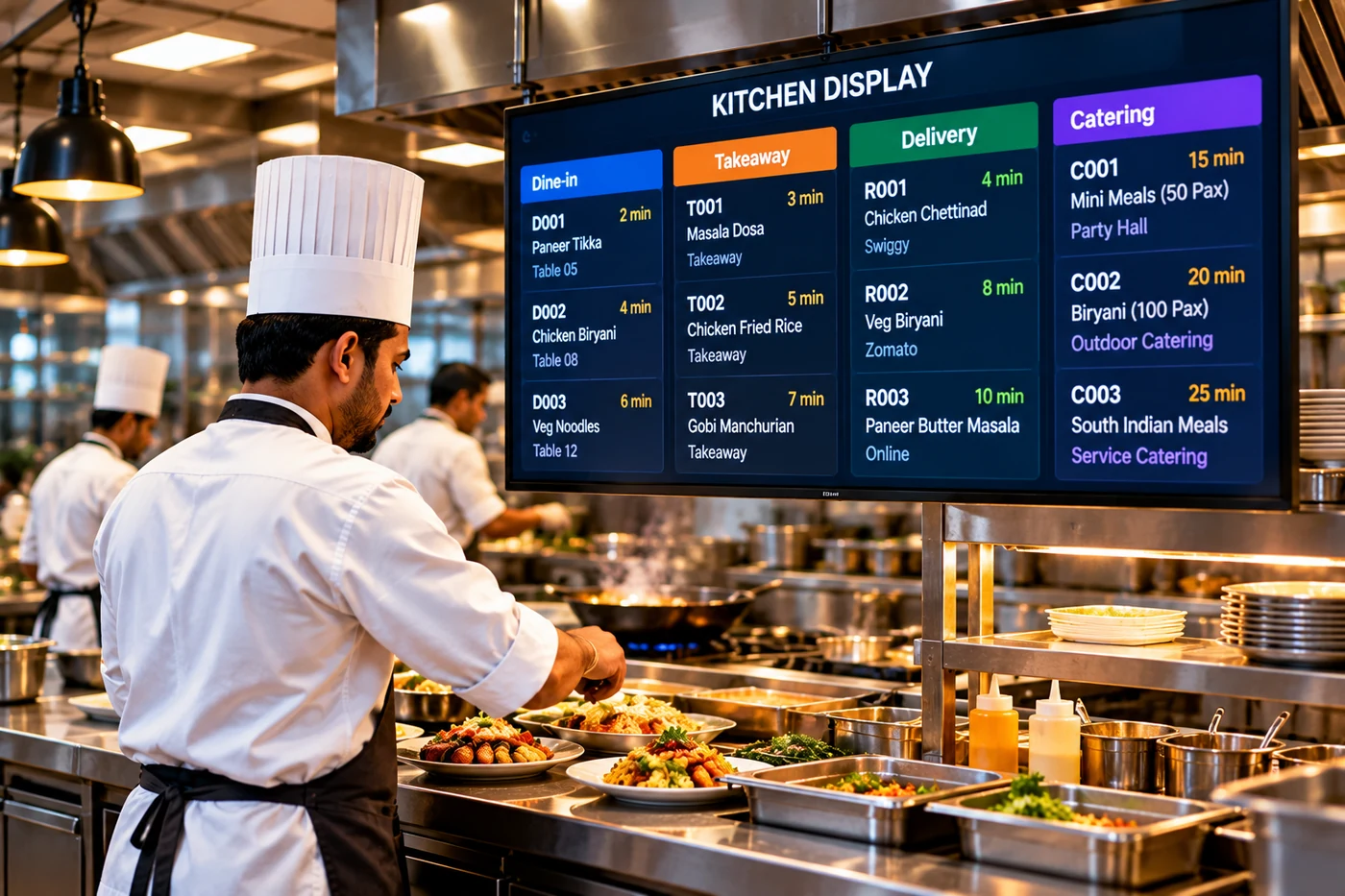 Orders go straight to the kitchen